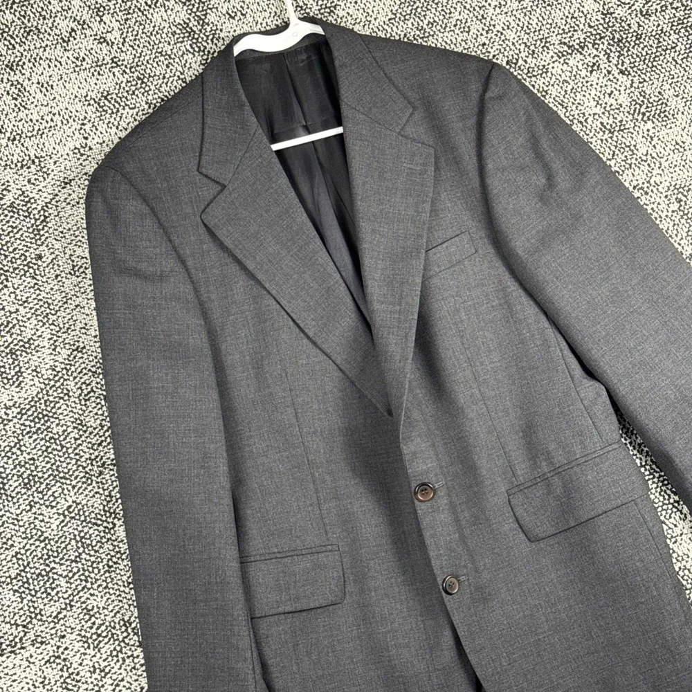 Ralph Lauren University Polo Club Blazer Mens 42R 100% Wool Gray